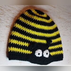 Bumble Bee Child Handmade Beanie Crochet Stocking Hat Animal Winter Warm Cozy